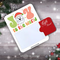 Load image into Gallery viewer, This image shows a gift card partially inside the Joy to the World Gift Card Holder Money Card.