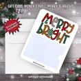 Load image into Gallery viewer, This image shows the Merry & Bright Gift Card Holder Money Card with the included A2 envelope.