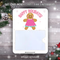 Load image into Gallery viewer, This image shows the Pink Gingerbread Gift Card Holder Money Card.