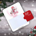 Load image into Gallery viewer, This image shows a gift card partially inside the Let it Snow Gift Card Holder Money Card.