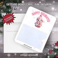 Load image into Gallery viewer, This image shows the Pink Snowman Gift Card Holder Money Card with the included A2 envelope.