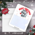 Load image into Gallery viewer, This image shows the Christmas Raccoon Gift Card Holder Money Card with the included A2 envelope.