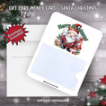 Load image into Gallery viewer, This image shows the Santa Christmas Gift Card Holder Money Card with the included A2 envelope.