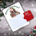 Load image into Gallery viewer, This image shows a gift card partially inside the Santa with a Bear Gift Card Holder Money Card.