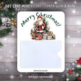 Load image into Gallery viewer, This image shows the Santa with a Bear Gift Card Holder Money Card.