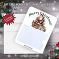 Load image into Gallery viewer, This image shows the Santa with a Bear Gift Card Holder Money Card with the included A2 envelope.