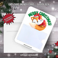 Load image into Gallery viewer, This image shows the Sleepy Fox Holiday Gift Card Holder Money Card with the included A2 envelope.