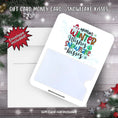 Load image into Gallery viewer, This image shows the Snowflake Kisses Gift Card Holder Money Card with the included A2 envelope.