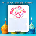 Load image into Gallery viewer, This image shows the Sweet 16 Birthday Gift Card Holder Money Card.