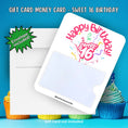 Load image into Gallery viewer, This image shows the Sweet 16 Birthday Gift Card Holder Money Card with the included A2 envelope.