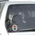 Load image into Gallery viewer, This image shows the Keep Biking - Gorilla Die-Cut Sticker on the back window of a car.