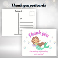 Load image into Gallery viewer, This image shows the front and back of the thank you postcards.