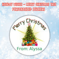 Load image into Gallery viewer, This image shows the Personalized Holiday Stickers - Merry Christmas Tree.