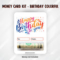 Load image into Gallery viewer, This image shows the money tube attached to the Birthday Colorful money card.