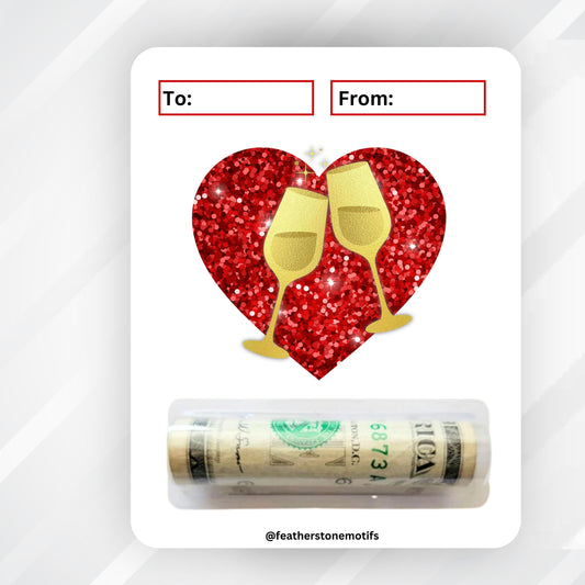 This image shows the money tube attached to the Cheers Money Card.