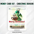 Load image into Gallery viewer, This image shows the money tube attached to the Christmas Dragon Money Card.