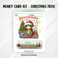 Load image into Gallery viewer, This image shows the money tube attached to the Christmas Frog Money Card.