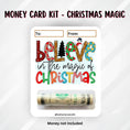 Load image into Gallery viewer, This image shows the money tube attached to the Christmas Magic Money Card.