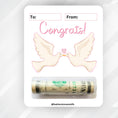 Load image into Gallery viewer, This image shows the money tube attached to the Congrats! Money Card.