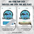Load image into Gallery viewer, This image shows how to attach the money tube to the Gas Money 1 Money Card.