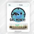 Load image into Gallery viewer, This image shows the money tube attached to the Gas Money 1 Money Card.