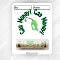 Load image into Gallery viewer, This image shows the money tube attached to the Gas Money 2 Money Card.