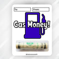 Load image into Gallery viewer, This image shows the money tube attached to the Gas Money 3 Money Card.