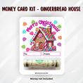 Load image into Gallery viewer, This image shows the money tube attached to the Gingerbread House Money Card.