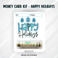 Load image into Gallery viewer, This image shows the money tube attached to the Happy Holidays Money Card.