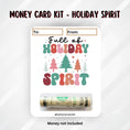 Load image into Gallery viewer, This image show the money tube attached to the Holiday Spirit money card.