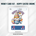 Load image into Gallery viewer, This image shows the Hoppy Easter Gnome Easter Money Card without the money tube.