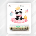 Load image into Gallery viewer, This image shows the money tube attached to the It's a Girl Money Card.