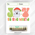 Load image into Gallery viewer, This image shows the money tube attached to the Joy to the World money card.