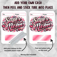 Load image into Gallery viewer, This image shows the Super Mom Mother's Day Money Card Kit with the money tube removed.