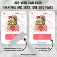 Load image into Gallery viewer, This image shows the Mom Frog Mother's Day Money Card Kit with the money tube detached.