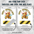 Load image into Gallery viewer, This image shows the Mom Bee Mother's Day Money Card Kit with the money tube detached.
