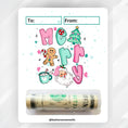 Load image into Gallery viewer, This image shows the money tube attached to the Playful Christmas Money Card.