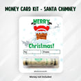 Load image into Gallery viewer, This image shows the money tube attached to the Santa Chimney Money Card.