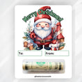 Load image into Gallery viewer, This image shows the Santa Christmas money card with money tube attached.