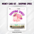 Load image into Gallery viewer, This image shows the money tube attached to the Shopping Spree Money Card.