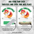 Load image into Gallery viewer, This image shows how to attach the money tube to the Sleepy Fox Money Card.