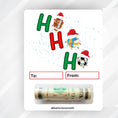 Load image into Gallery viewer, This image shows the money tube attached to the Sports Ho Ho Ho money card.