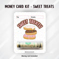 Load image into Gallery viewer, This image shows the money tube attached to the Sweet Treats Money Card.