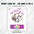Load image into Gallery viewer, This image shows The hunt is on 4 Easter Money Card without the money tube.
