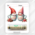 Load image into Gallery viewer, This image shows the money tube attached to the Gnomes Valentine Money Card.