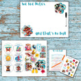 Load image into Gallery viewer, This image shows the magnetic whiteboard, personalized stickers, and notepad that are available as part of the No Bull Cruise Magnet Accessories.