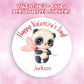 Load image into Gallery viewer, This cover page shows the personalized valentine sticker on a pink cloudy background.