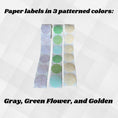 Load image into Gallery viewer, This image shows the three patterned colors available for the Thank You! labels.