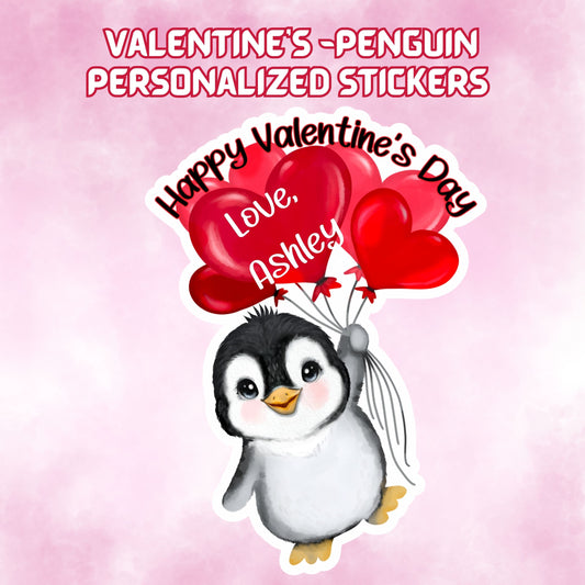 This cover page shows the personalized valentine sticker on a pink cloudy background.