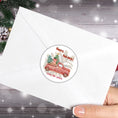 Load image into Gallery viewer, This image shows the Personalized Holiday Stickers - Pickup Holidays on the back of an envelope.